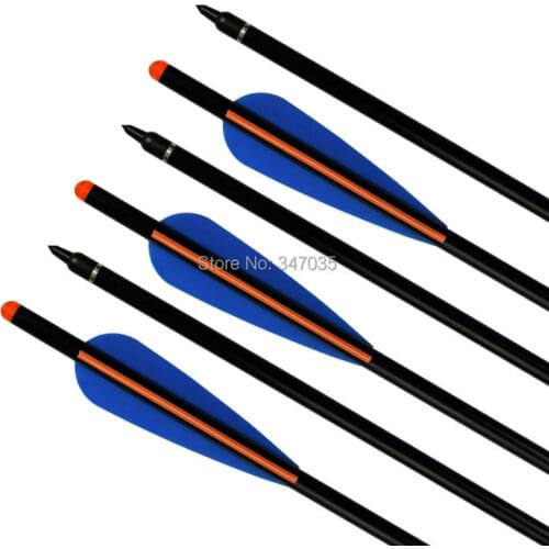 17 inch Crossbow Bolts Aluminum Arrows 2216# Moon Nock for Archery Target Hunting Outdoor Sports