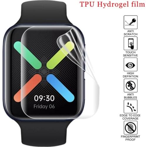 For OPPO Watch 46mm / 41mm Sports Smart Watch Soft TPU Hydrogel film Protective Film Screen Protector (Not Tempered Glass)
