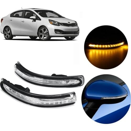 2PCS Amber LED Turn Signal Lamp Rearview Mirror Indicator Blinker Light for KIA Rio MK3 2012-2016 87614-1W000 Car Styling