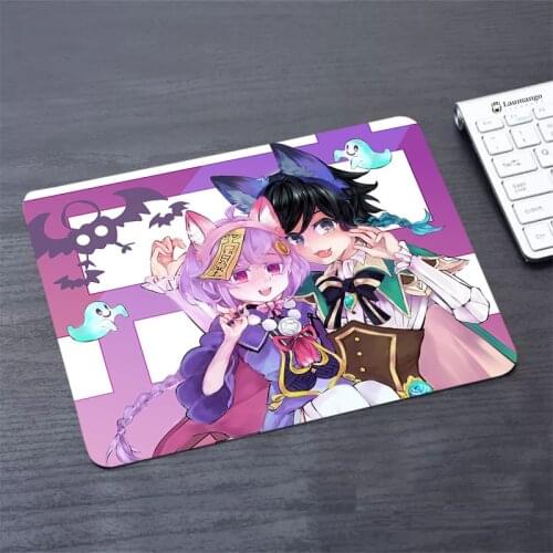 Game Pad for Mouse Keyboards Accessories Small Anime Mousepepad Full Gamer Pc Gaming Non-slip Mat Hu Tao Genshin Impact Deskmat