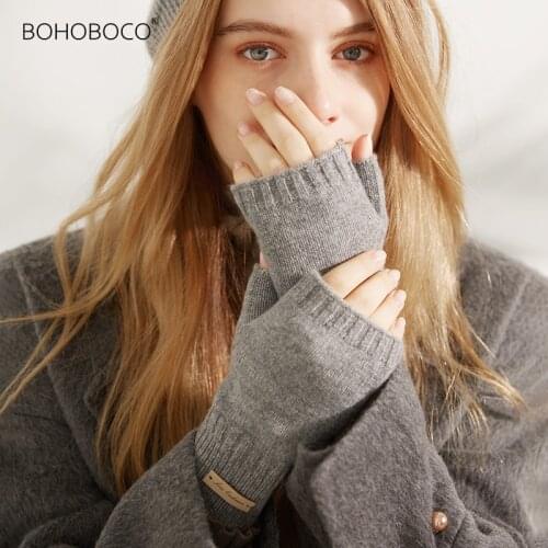 100% cashmere short pure cashmere gloves beige camel red black women fashion glove