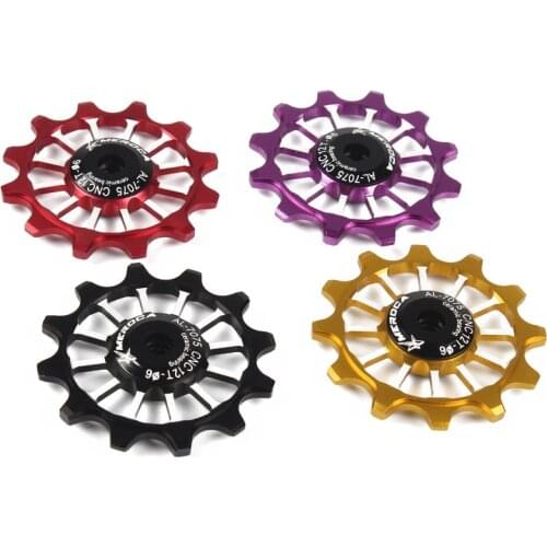 MEROCA Ceramic Bearing Folding Bike Rear Derailleur 12T Positive Negative Gear Guide Wheel Ultralight Iamok Bicycle Parts