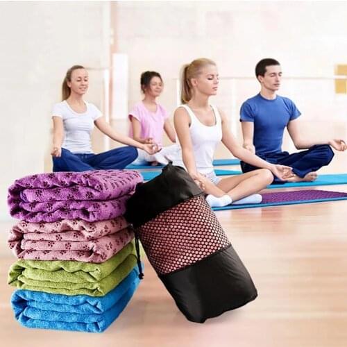 Yoga Towel Mat 183*63cm Silica Gel Non Slip Easy Cleaning Portable Travel Sport Fitness Exercise Yoga Pilates Mat Blanket