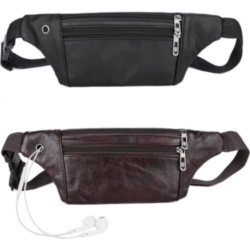 Creative New Genuine Leather Men Belt Pouch Fanny Pack Waist Purse Clutch Bag Cashier Leather Mens Pockets Pure Leather Cashier
