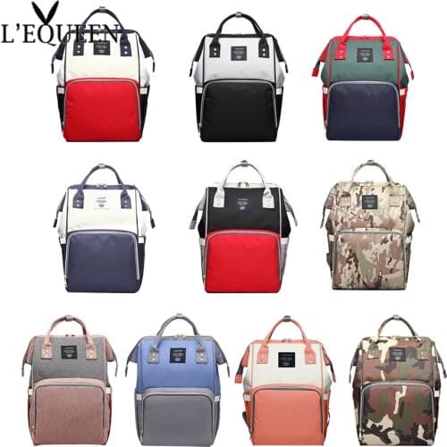 LEQUEEN Mommy Diaper Bags Mother Large Capacity Travel Nappy Backpacks Nursing Handbag Waterproof Maternity with USB Interface