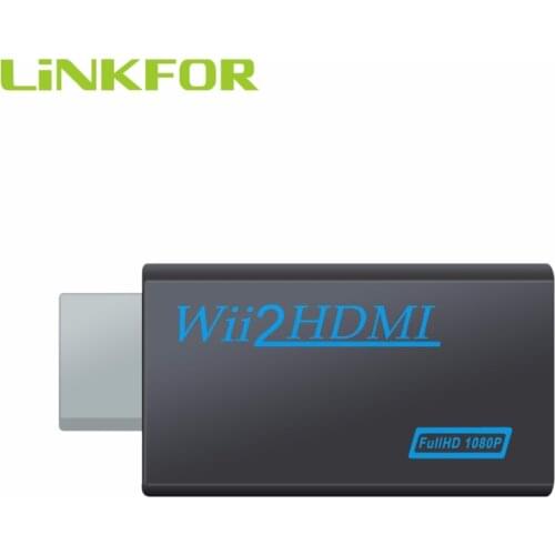 LiNKFOR Wii to HDMI Converter Scales Wii to HDMI WII2HDMI 720P / 1080P Video Converter Adaptor 3.5mm Audio Adapter