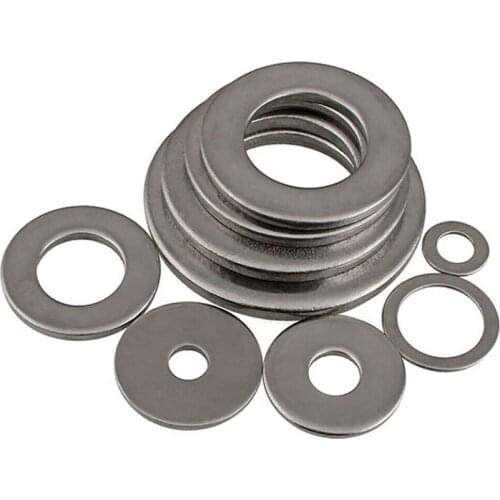 Flat Washer M2 M2.5 M3 M4 M5 M6 M8 M10 M12-M24 316 Stainless Steel Metric Plain Gasket Flat Gasket Rings Thickness 0.5mm-4mm