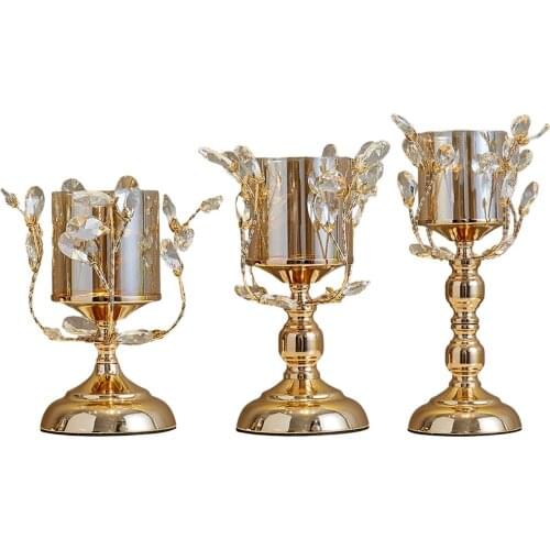 Candle Holder Iron Art Candelabra Tabletop Buffet Cabinet Office Decoration