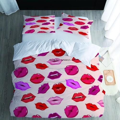 2/3 Piece Custom Cartoon Animals Bed Linens Duvet Covers Bed Linen Set Pillowcase Full Queen King Single Double Bedding Set