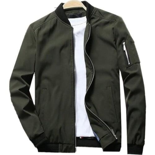 Casual Jacket Men Spring Autumn O Neck Windbreaker Jackets Mens Streetwear Hip Hop Baseball bomber Jacket Plus 6XL