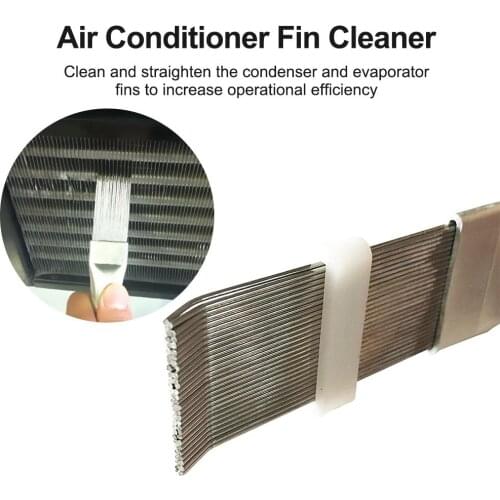 Refrigeration Tool Combing Comb Air Conditioning Condenser Cooling Brush Stainless Steel Air Conditioner Fin Cleaner