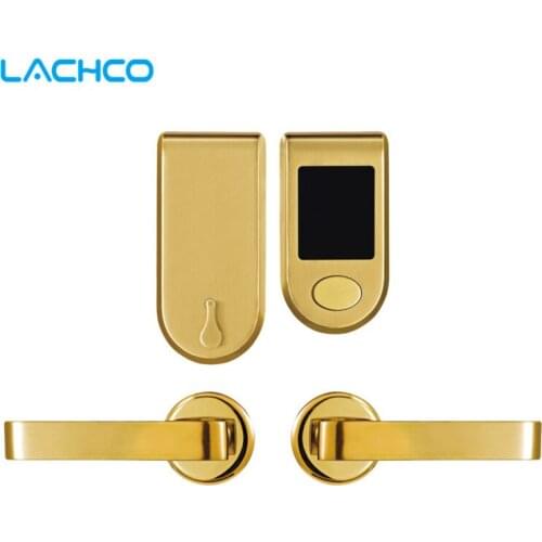 LACHCO Electronic Card Door Lock Digital RF Card Key US ANSI Mortise For Home Hotel Office Room L16059SG