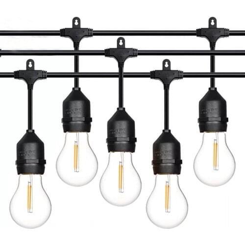 Garden LED String Light 5/10M A60 Bulb Globe String Light Outdoor Courtyard Decor Garland Light For Backyard Porch Balcony Party