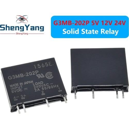 ShengYang Smart Electronics Original Solid State Relay G3MB-202P DC-AC PCB SSR In 5V 12V 24VDC,Out 240V AC 2A