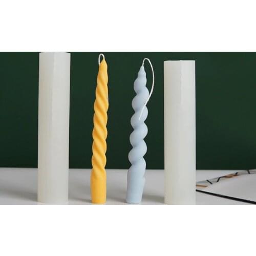 Rotating screw Candle silicone mold Twist rod wax mould Simple Style Candle Silicone Mold Candle Making Plaster Mold