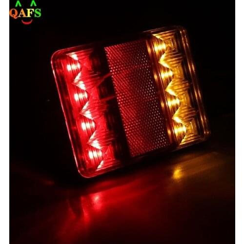 Car Truck LED Rear 12V Lights Rear Lamps Waterproof TailightTail Light Warning Parts For Trailer Caravans DC