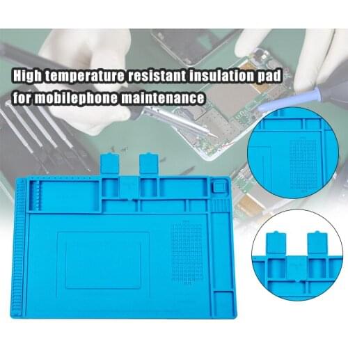 Heat Insulation Silicone Soldering Pad Mat Desk Maintenance Platform For Repair Phone Computer Station With Magnetic