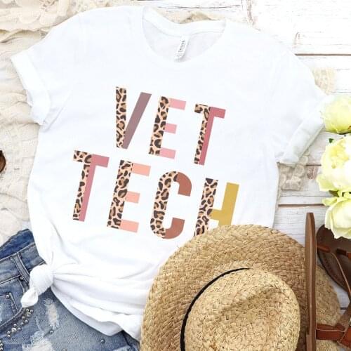 Harajuku Top Women T-shirt Casual Ladies Basic O-collar Short Sleeved Women Veterinarian Print T-shirt Girl,Drop Ship