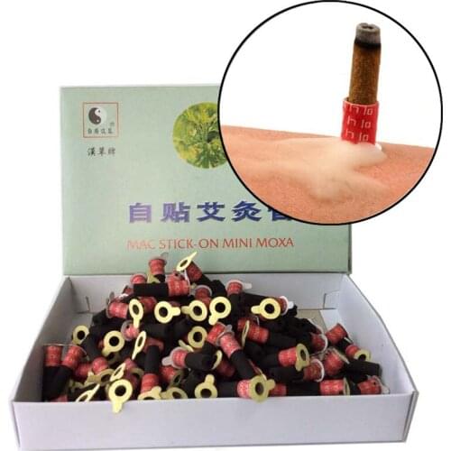 High Quality Smokeless Self-stick Moxa Tube Acupuncture Massage Moxibustion Tube 180pcs Moxa Sticks