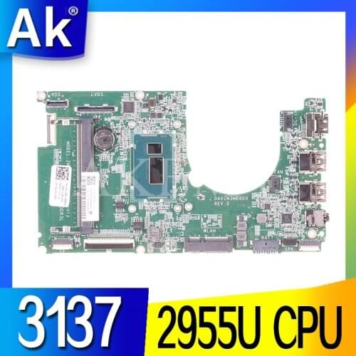 MB WVG6X 0WVG6X CN-0WVG6X w Cel2955U CPU DA0ZM3MB8D0 Laptop Motherboard Mainboard For DELL Inspiron 11 3137 Notebook PC