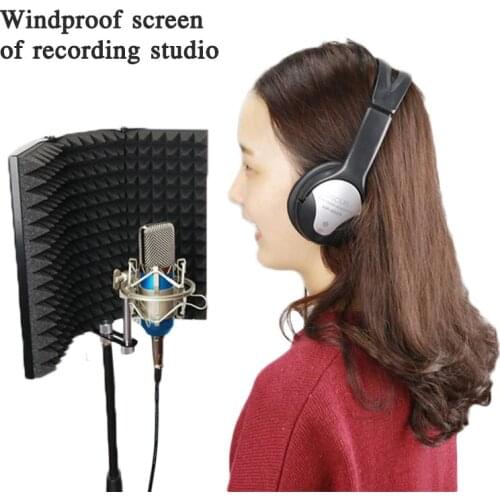 Microphone insulation recording studio windproof screen microphone microphone windshield soundproof screen anti-noise system
