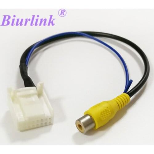 Biurlink 10pcs Car DVD Screen Reversing Parking RCA Adapter Rear Camera Video Cable For Toyota Camry 7th DVD