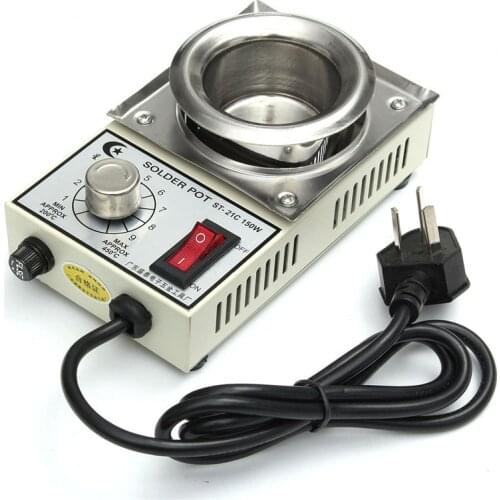150W 200°C - 450°C Elektrische Löttopf Lötbad Temperaturregelung Schmelzofen Neu
