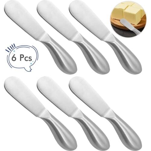 6PCS/Lot Multipurpose Cake Slicer Knife Blade Spreader Butter Cheese Slicer Knife Stainless Steel Spatula Kitchen Tool
