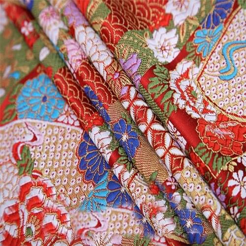 75x50cm Imported Japanese style Metallic Jacquard Brocade Fabric,3D jacquard yarn dyed fabric for Womens Coat Dress Skirt