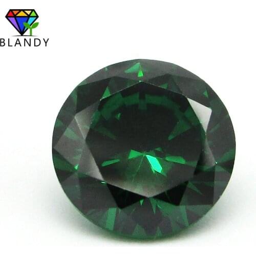 Free Shipping 1.0-2.5mm Round Shape CZ Stone 1000pcs/lot European Machine Cut Green Cubic Zirconia Stone Synthetic Gems