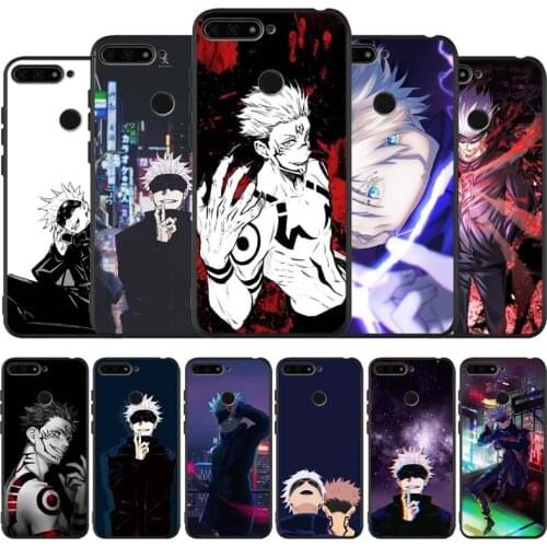 Jujutsu kaisen comic horror anime Black Phone Case For Honor 30 20 Pro 8X 9X X10 10 20 Lite 10i Nova 5T Y6 7 9 Prime 2019 TPU