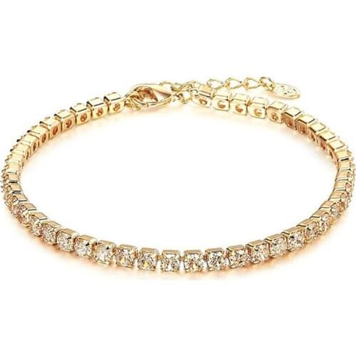 CZ Crystal Tennis Bracelet Zircon Bangle Chains Crystal Strand Bracelets For Women Female and male Jewelry 2019 090617-1