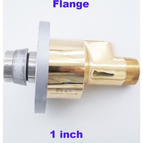 Two-way Left/Right-hand thread rotary joint cooling water system rotating connector flange HS-GF 1 inch-3/8 brass swivel fitting