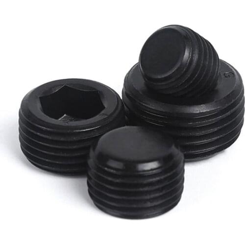 M10-M33 Pipe Plug Male Thread Hex Socket Oil Line Plug Hydraulic Pipe Fitting Countersunk Plug Set Screw Grade 12.9 Carbon Steel