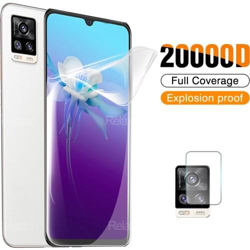 2 in 1 Hydrogel Film For Vivo V20 Pro se On VIvi V v 20 20Pr 20se 5G Protective Screen Full Cover Camera Lens Potector Glass