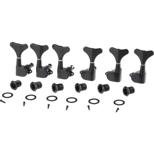 Musiclily 3x3 Sealed Bass Tuners Tuning Pegs Keys Machine Heads Set, Black