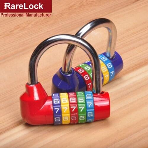 Red Combination Padlock 5 Letters Code Lock for Cabinet Suitcase Luggage Bicycle GYM Locker Rarelock A