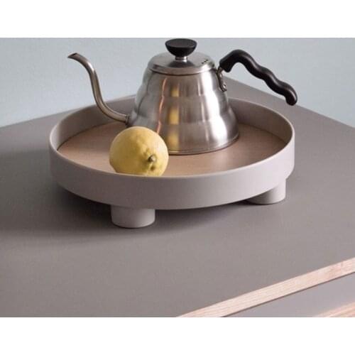 Round Storage tray Plate Desktop Fruit Dish Candy Snack Stand Food Drink platter pallet cup base Sundries Bottle seat holder