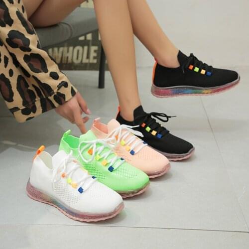 Summer Women Shoes 2021 New Flat SneakersCandy Color Casual ShoesCross Strap Flat Shoes Women Large Size Running Shoes