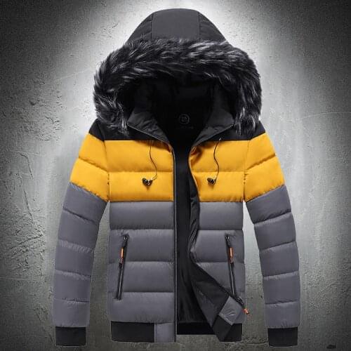 Mens winter jacket cotton quilted jacket mens fashion top zipper jacket down jacket plus size 4XL 5XL