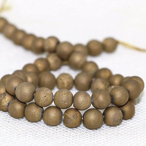 Natural drusy smile carnelian onyx 8 color electroplate crystal round loose beads 10mm high quality jewelry making 15inch B1632