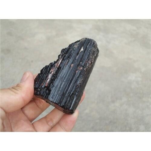 240g Natural Black Tourmaline stone Rough Rock Specimen LA1016