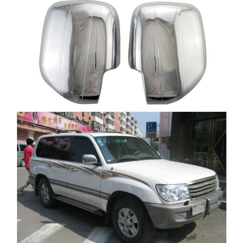 Novel style 2PCS ABS Chrome plated For Toyota FJ100 LC100 4700 1998-2007 LX470 door mirror covers Car modification