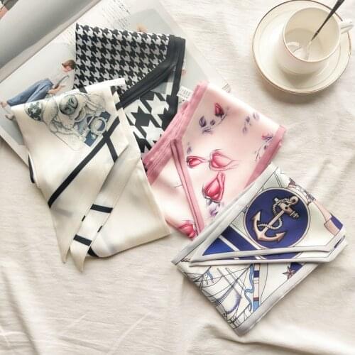 New Spring Autumn Korean-Style Decorative Thin Long Silk Scarf Neckerchief Isn Hair Band Tie Belt Ribbon women skinny scarf