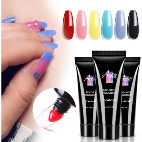 Poly Nail Acrylic UV Gel 15ml For Nails Extensions Finger Nail Art Manicures Acrylic Gel Hybrid Varnish