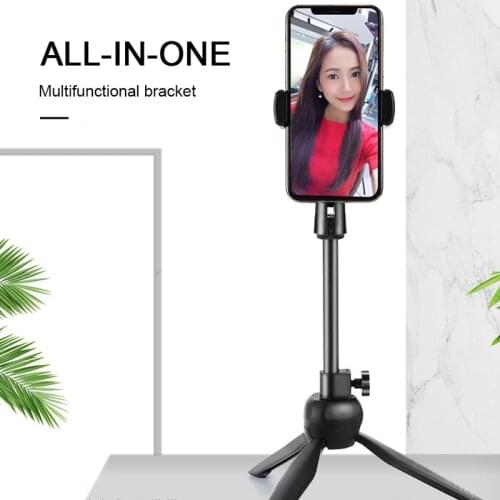 HOT Mini Tripod Desktop Black Multi-Specification Bluetooth Remote Control Stand 360° Rotating PTZ Live Selfie Phone Stand