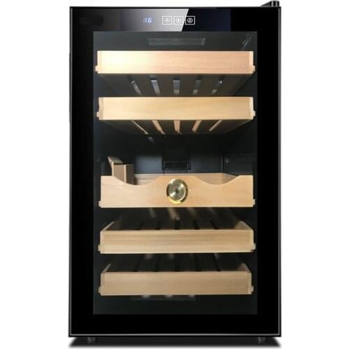 Constant temperature moisturizing small electronic cigar cabinet smart home single door solid wood cigar cabinet with lock