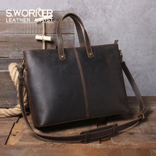 S.worker Men's Leather Bags