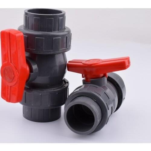 1Pc 63/75/90/110mm PVC Pipe Union Valve Water Pipe Fittings Ball Valve Garden Irrigation Water Pipe Connector Aquarium Adapter