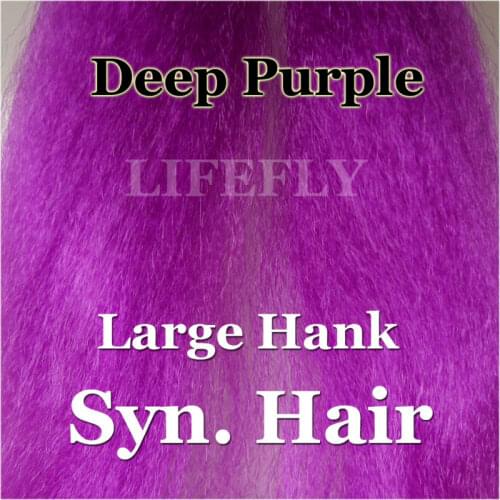 Deep Purple Color / Large Hank of Synthetic Hair, Super Hair, Fly Tying, Jig, Lure Making